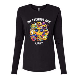 All Feelings Okay Tal Health Awareness Month Emotion Funny Gift Womens Cotton Relaxed Long Sleeve T-Shirt