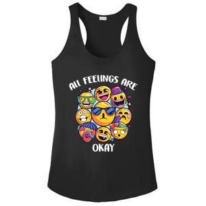 All Feelings Okay Tal Health Awareness Month Emotion Funny Gift Ladies PosiCharge Competitor Racerback Tank