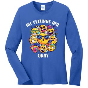 All Feelings Okay Tal Health Awareness Month Emotion Funny Gift Ladies Long Sleeve Shirt