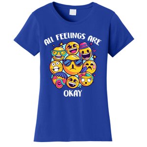 All Feelings Okay Tal Health Awareness Month Emotion Funny Gift Women's T-Shirt