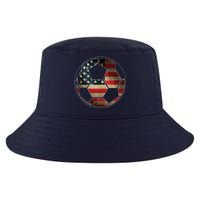 American Flag On Soccer Ball Soccer Ball Flag Tee Cool Comfort Performance Bucket Hat