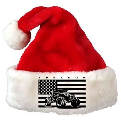 American Flag Off Roading Quad Atv Premium Christmas Santa Hat