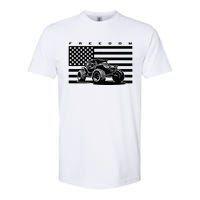 American Flag Off Roading Quad Atv Softstyle CVC T-Shirt