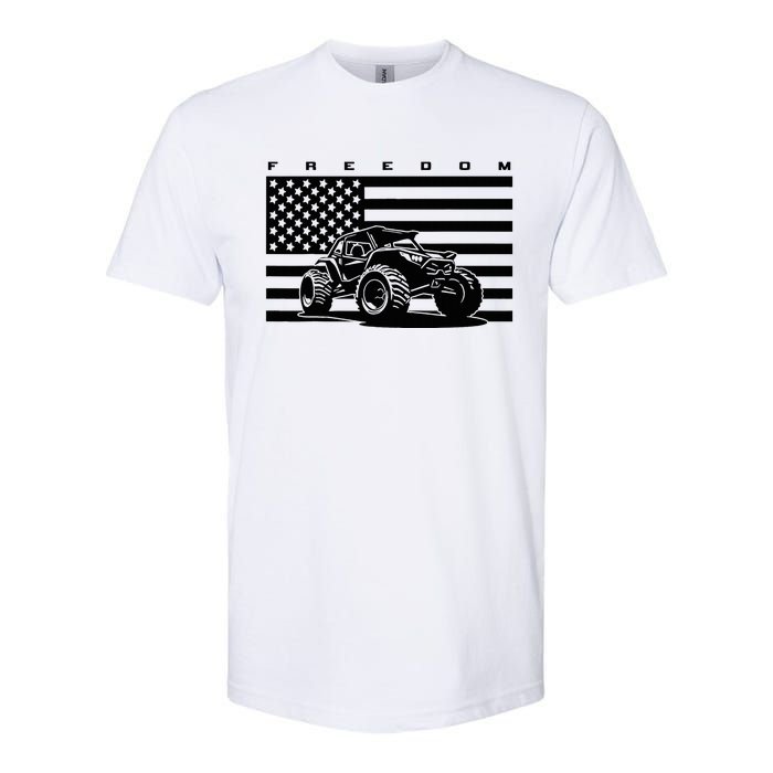 American Flag Off Roading Quad Atv Softstyle CVC T-Shirt