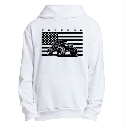 American Flag Off Roading Quad Atv Urban Pullover Hoodie