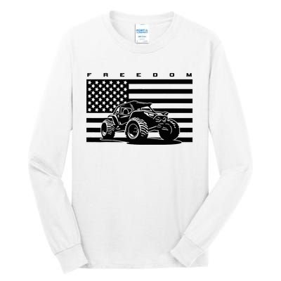 American Flag Off Roading Quad Atv Tall Long Sleeve T-Shirt