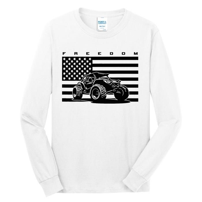 American Flag Off Roading Quad Atv Tall Long Sleeve T-Shirt