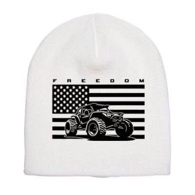 American Flag Off Roading Quad Atv Short Acrylic Beanie