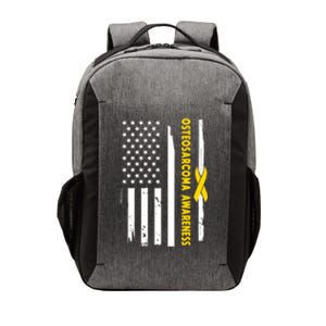 American Flag Osteosarcoma Awareness Wear Yellow Ribbon Usa Gift Vector Backpack