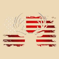 American Flag Outdoor Clothing Antlers Deer Zip Tote Bag