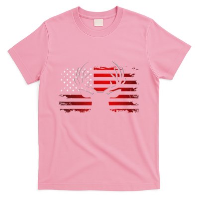 American Flag Outdoor Clothing Antlers Deer T-Shirt