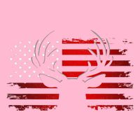 American Flag Outdoor Clothing Antlers Deer Button