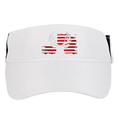 American Flag Outdoor Clothing Antlers Deer Adult Drive Performance Visor