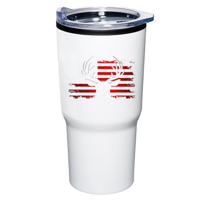 American Flag Outdoor Clothing Antlers Deer Tumbler