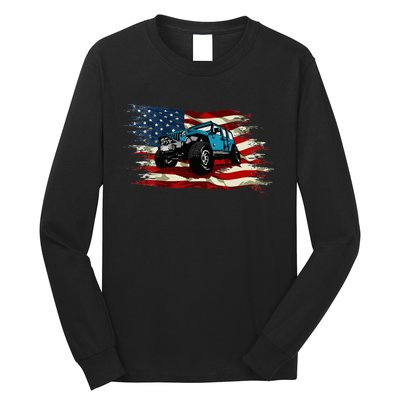 American Flag Off Roading Off Road 4x4 Mudding Long Sleeve Shirt