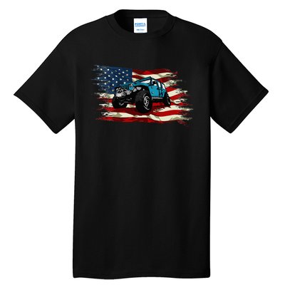 American Flag Off Roading Off Road 4x4 Mudding Tall T-Shirt