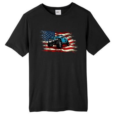 American Flag Off Roading Off Road 4x4 Mudding Tall Fusion ChromaSoft Performance T-Shirt