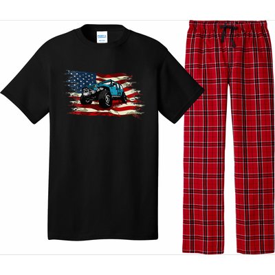 American Flag Off Roading Off Road 4x4 Mudding Pajama Set