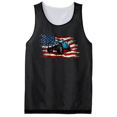 American Flag Off Roading Off Road 4x4 Mudding Mesh Reversible Basketball Jersey Tank