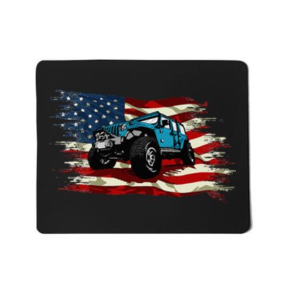 American Flag Off Roading Off Road 4x4 Mudding Mousepad