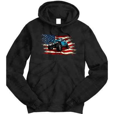 American Flag Off Roading Off Road 4x4 Mudding Tie Dye Hoodie