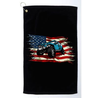 American Flag Off Roading Off Road 4x4 Mudding Platinum Collection Golf Towel