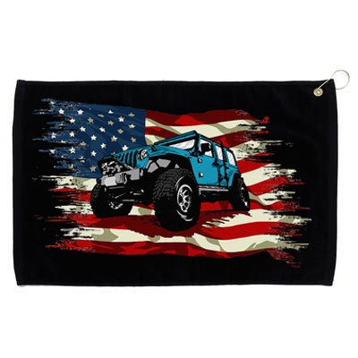 American Flag Off Roading Off Road 4x4 Mudding Grommeted Golf Towel