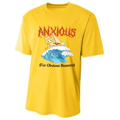 Anxious For Obvious Reasons Performance Sprint T-Shirt