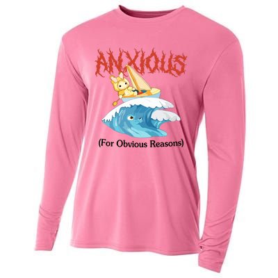 Anxious For Obvious Reasons Cooling Performance Long Sleeve Crew