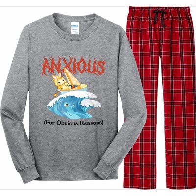 Anxious For Obvious Reasons Long Sleeve Pajama Set