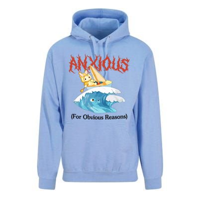 Anxious For Obvious Reasons Unisex Surf Hoodie