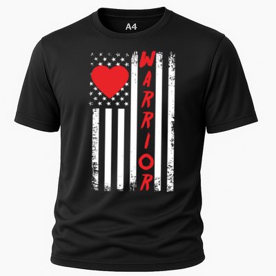 American Flag Open Heart Surgery Warrior Meaningful Gift Performance Shirt
