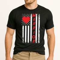 American Flag Open Heart Surgery Warrior Meaningful Gift Cooling Performance Crew T-Shirt