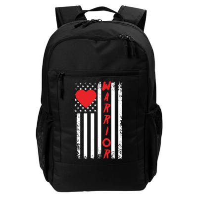 American Flag Open Heart Surgery Warrior Meaningful Gift Backpack