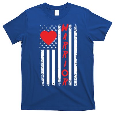 American Flag Open Heart Surgery Warrior Meaningful Gift T-Shirt