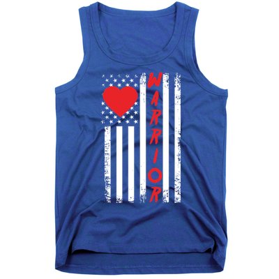 American Flag Open Heart Surgery Warrior Meaningful Gift Tank Top