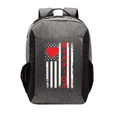 American Flag Open Heart Surgery Warrior Meaningful Gift Vector Backpack