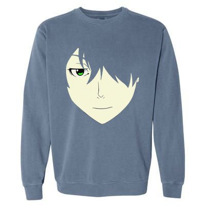 Anime Face Otaku Who Lover Manga Style Japanese Garment-Dyed Sweatshirt