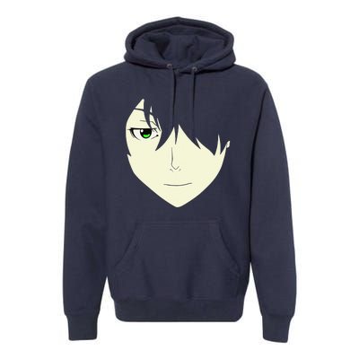 Anime Face Otaku Who Lover Manga Style Japanese Premium Hoodie