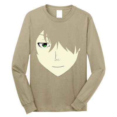 Anime Face Otaku Who Lover Manga Style Japanese Long Sleeve Shirt