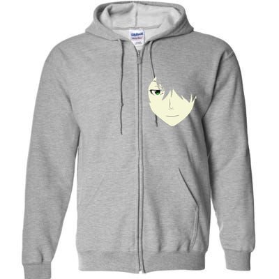 Anime Face Otaku Who Lover Manga Style Japanese Full Zip Hoodie