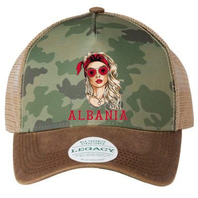 Albanian Flag Outfit For Woman Products Uniform Albania Legacy Tie Dye Trucker Hat