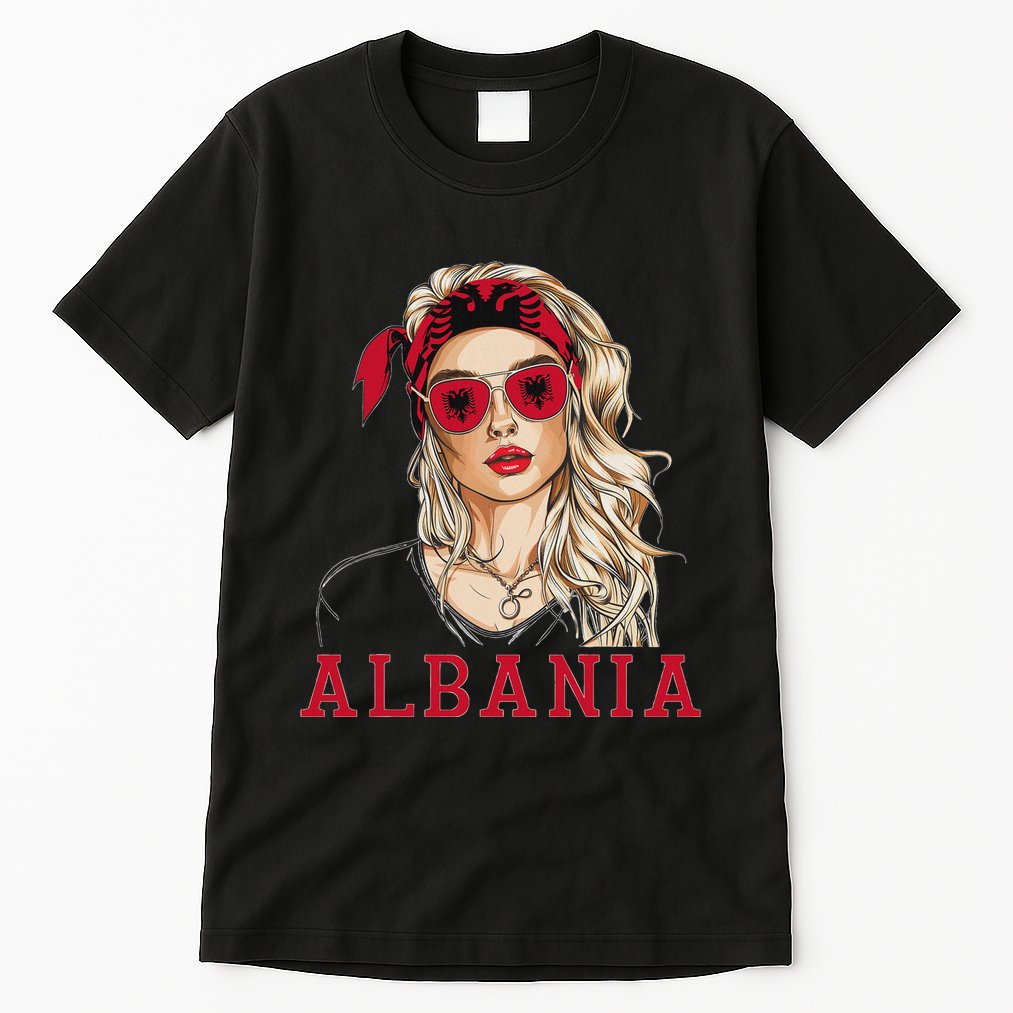 Albanian Flag Outfit For Woman Products Uniform Albania Tall T-Shirt