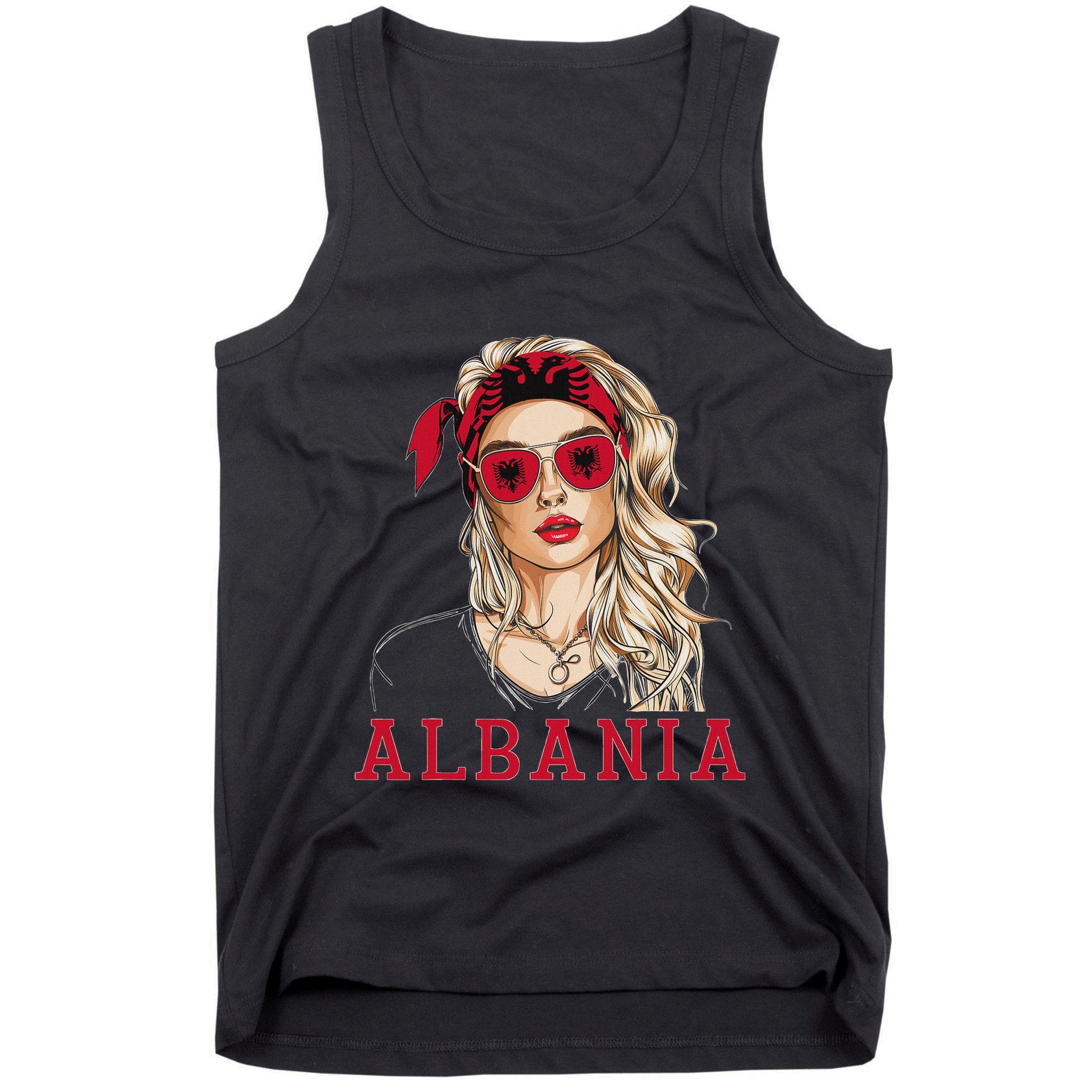 Albanian Flag Outfit For Woman Products Uniform Albania Tank Top