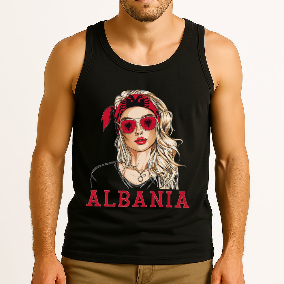 Albanian Flag Outfit For Woman Products Uniform Albania Tank Top