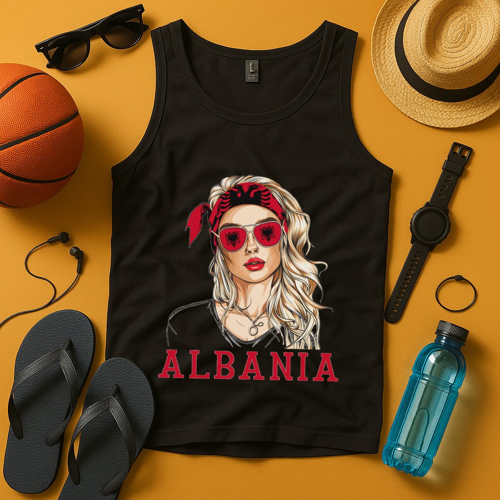 Albanian Flag Outfit For Woman Products Uniform Albania Tank Top