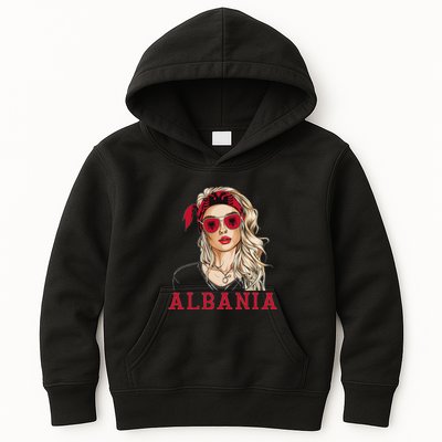 Albanian Flag Outfit For Woman Products Uniform Albania Kids Hoodie