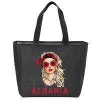 Albanian Flag Outfit For Woman Products Uniform Albania Zip Tote Bag
