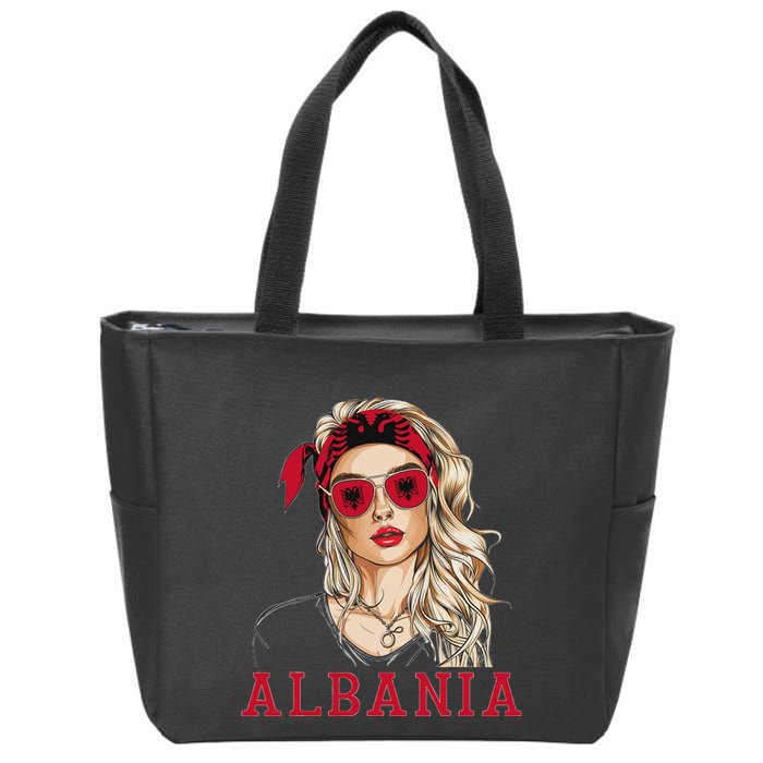 Albanian Flag Outfit For Woman Products Uniform Albania Zip Tote Bag