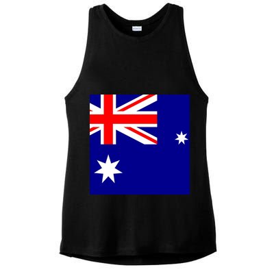 Australian Flag of Australia Ladies PosiCharge Tri-Blend Wicking Tank